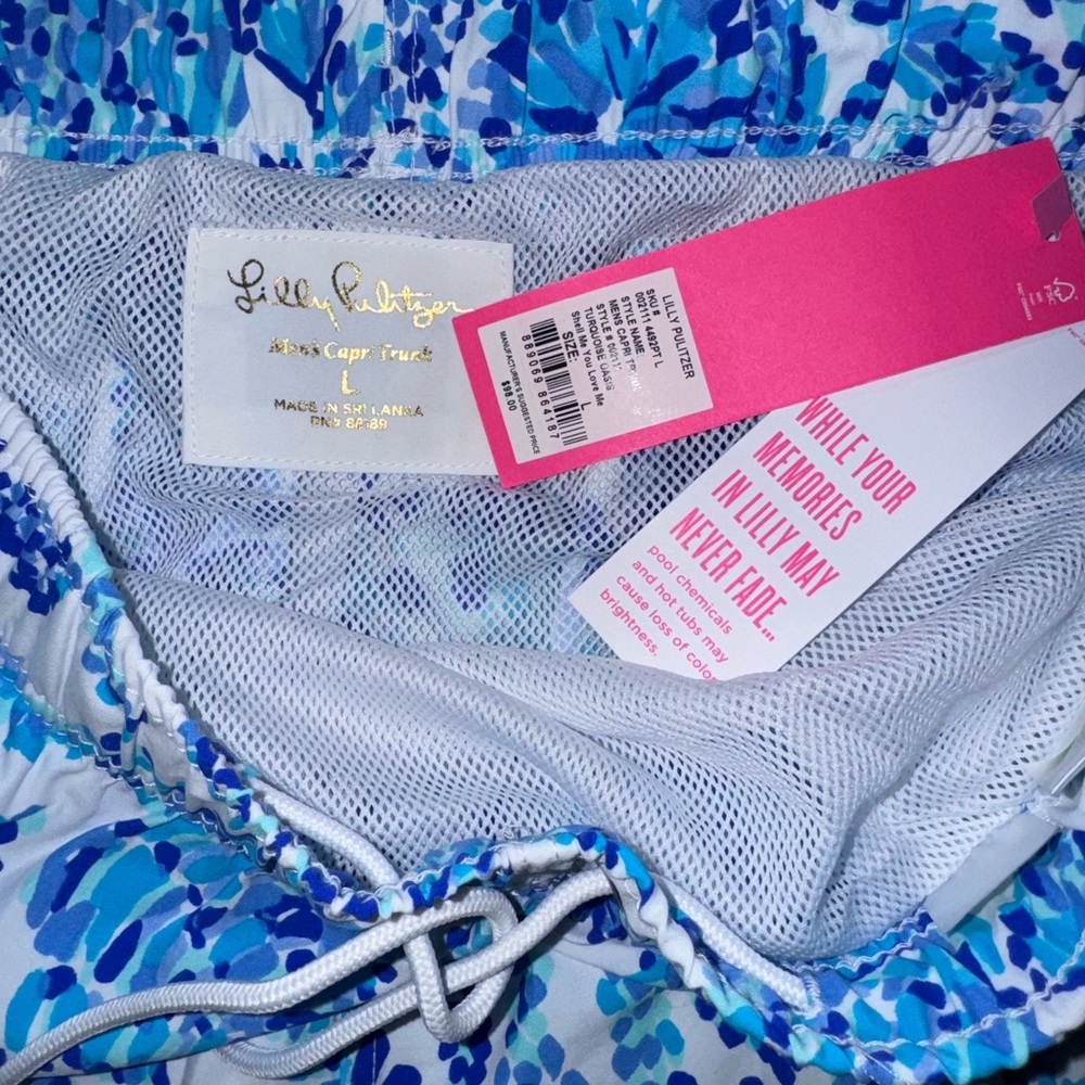 BRAND NEW with Tags Lilly Pulitzer Men’s Capri Trunk Shell Me You Love Me - Picture 4 of 4